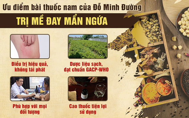 Ưu điểm bài thuốc Mề đay Đỗ Minh