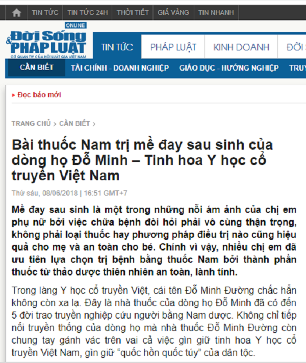 Báo chí nói về bài thuốc