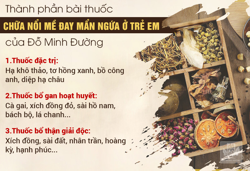 Bài thuốc và thành phần thảo dược chữa mề đay mẩn ngứa ở trẻ