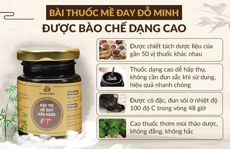 Bài thuốc Mề Đay Đỗ Minh được bào chế dạng cao