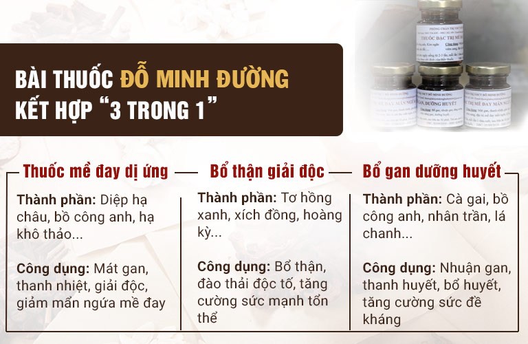 Thành phần, công dụng của bài thuốc Mề đay Đỗ Minh