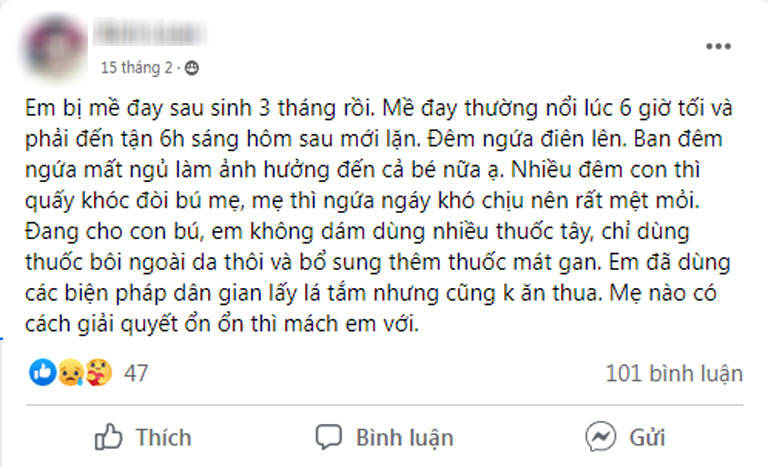 Bài chia sẻ của chị Dung trên hội nhóm facebook