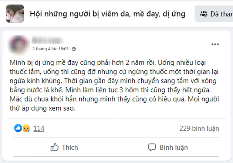 Một người bệnh áp dụng mẹo với lá khế chua và thấy có hiệu quả